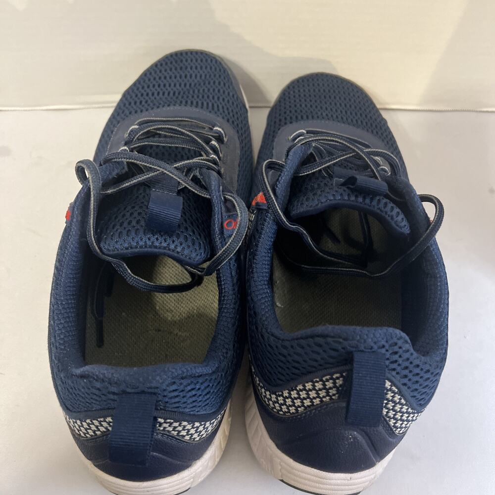 OrthoFeet 616 Edgewater Mens Size 12 (2E) Wide Shoes Navy Blue Stretch Walking - Picture 4 of 11